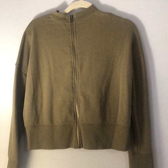 Army green zipper long sleeve - Picture 3 of 4